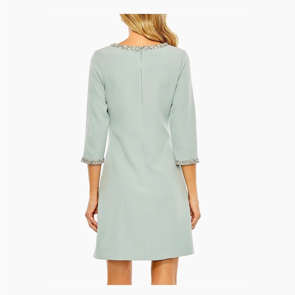 Mac Duggal Light Blue Embellished Midi Dress - Picture 2 of 10